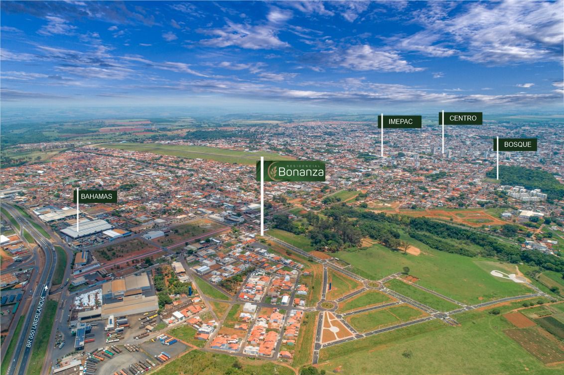 Localização do Residencial Bonanza em Araguari, próximo ao IMEPAC, Centro, Bosque e Bahamas